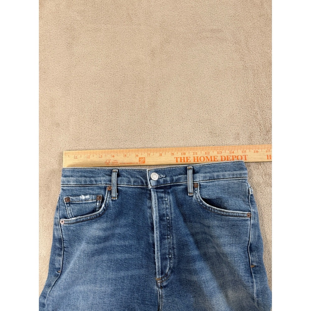 AGOLDE Nico High Rise Distressed Jeans Women's Size 28 Blue slim Fit EUC - Picture 8 of 10